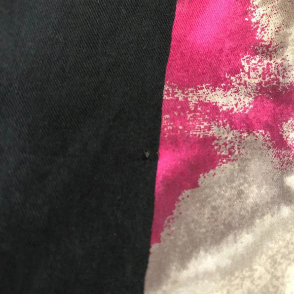 Vintage Abstract Print Scarf Rolled Edges Magenta Pink Gray Black Sz OS - Picture 5 of 6